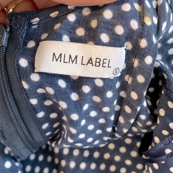 Blue and white size small polka dot tank - Picture 3 of 4